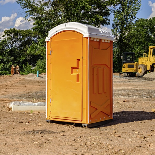 how often are the porta potties cleaned and serviced during a rental period in Blythedale Missouri